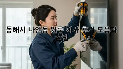 동해시 나안동 원룸 이사, 후기 모음과 꿀팁!